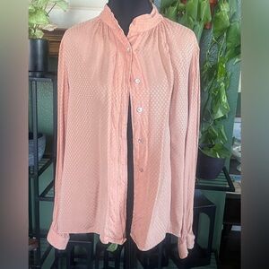 CHANEL Coral Textured Blouse